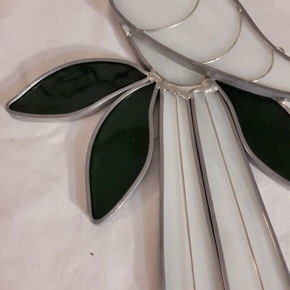 Stained Glass suncatcher lead trimmed Parrott colorful 12.5 IN - Picture 4 of 9